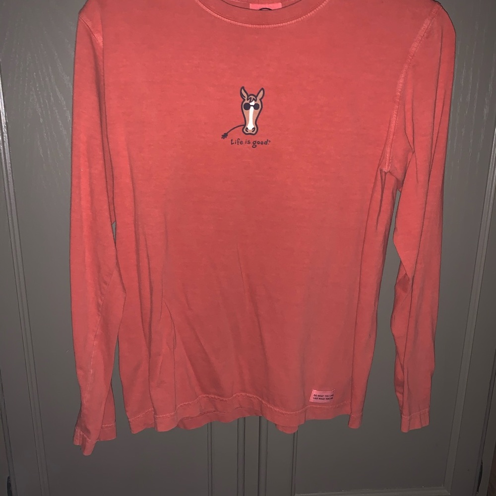 Dark orange long sleeved T-shirt from life is good